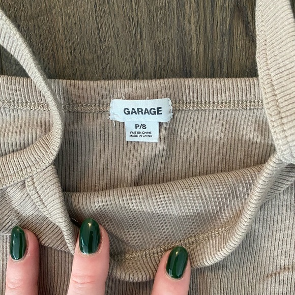 Garage ribbed brown tank top - Picture 2 of 3